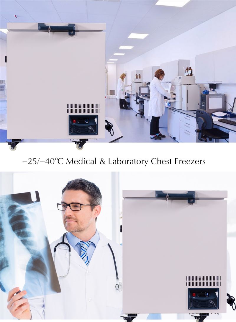 -40 Degree Top Open Medical Chest Deep Freezer For Lab Samples Freezer