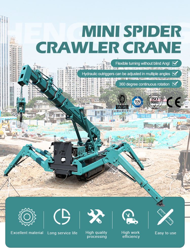 3T spider mini crane spider telescopic boom mounted mobile crane