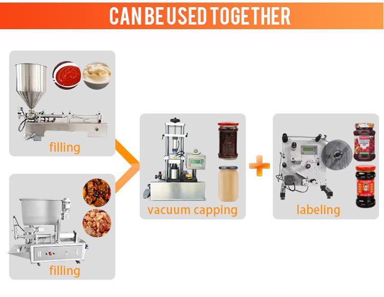 semi automatic vacuum glass jars sealing capping machine