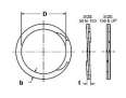 Double-layer retaining ring for hole use Internal Inch Easy Installation / Removal