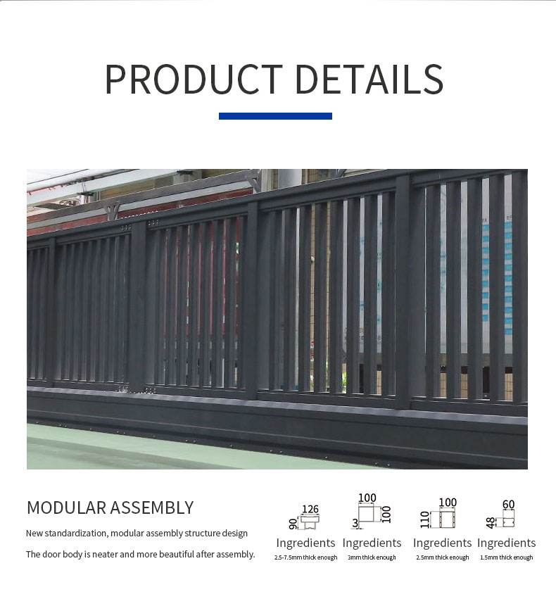 Modern aluminum gates design and fences metal sliding gate design