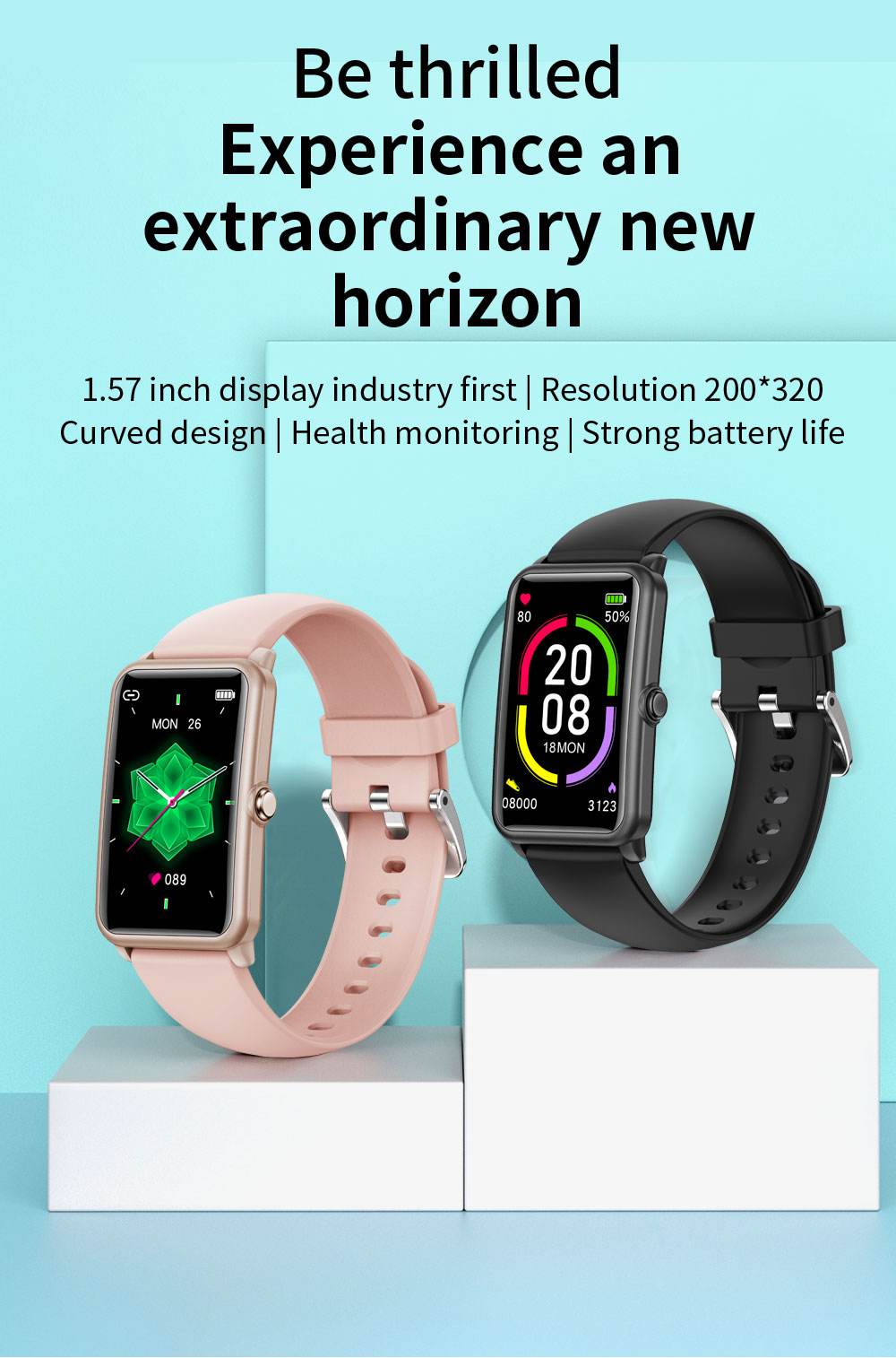 High Quality New Design Colour Screen IP68 Waterproof Smartwatch Watch Reloj Smart Bracelet