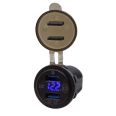 Dual USB Car Charger Power Socket Waterproof Marine Cigarette Lighter Adapter Quick Charge 3.0 USB Outlet 12V/24V with Switch