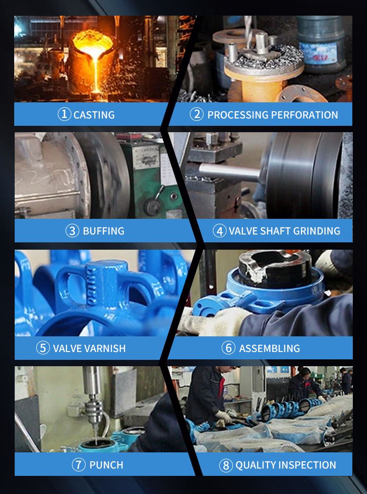 pneumatic cast iron with epoxy coated wafer butterfly valve