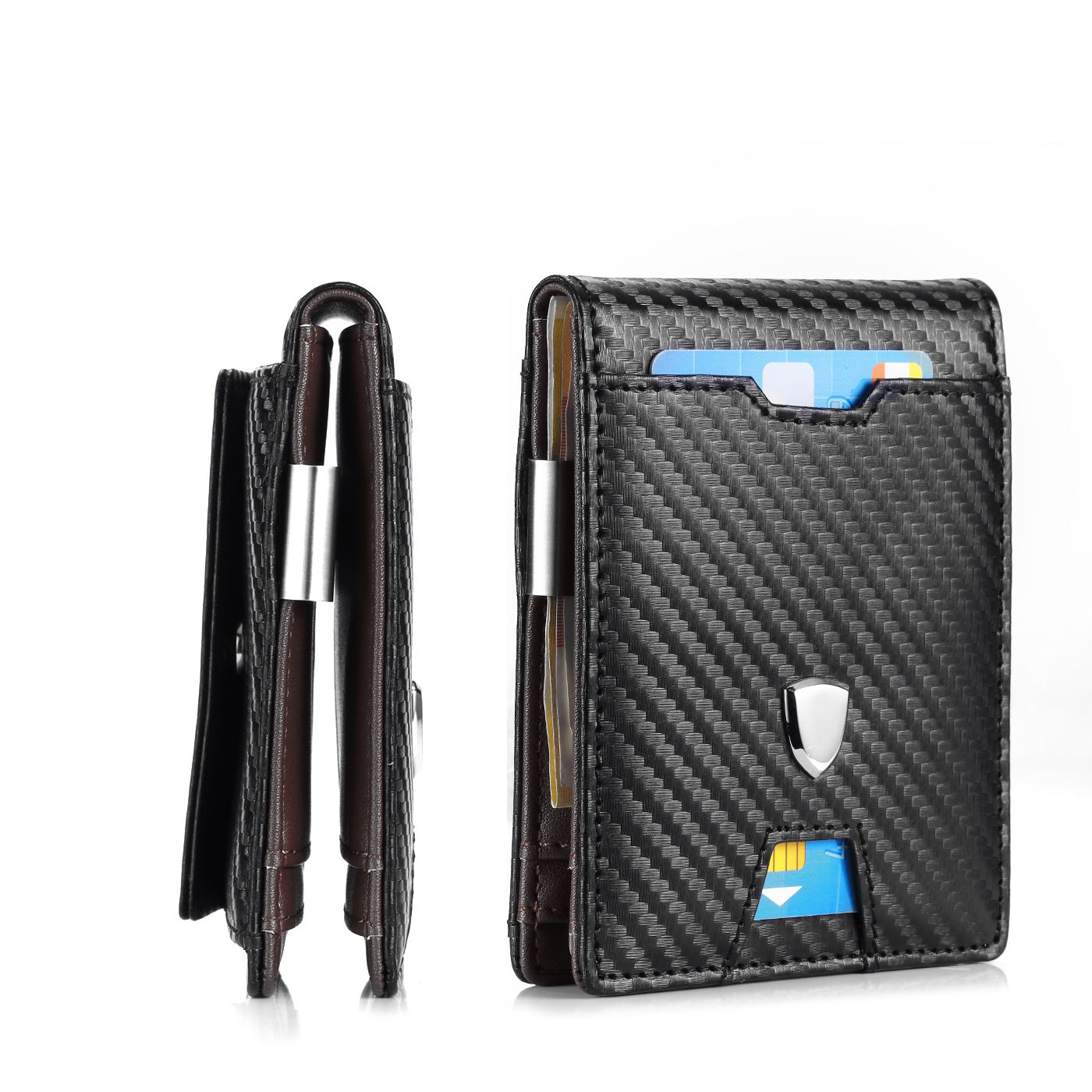 2020 New Double Layer Security Credit Card Purse RFID Blocking Wallet Slim Aluminum Case Holder Wallet for Men Women