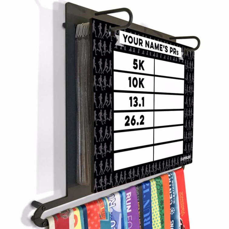 Cheap wholesales metal running medal display hanger with BibFOLIO Plus Race Bib
