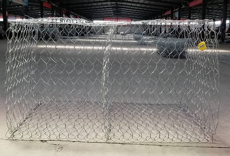 2*1*1m 8*10mm mesh size galvanized gabion box price direct factory / gabion retaining wall for construction water used
