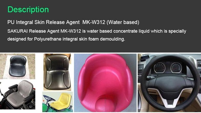 Water based mold release for PU Integral Skin Foam