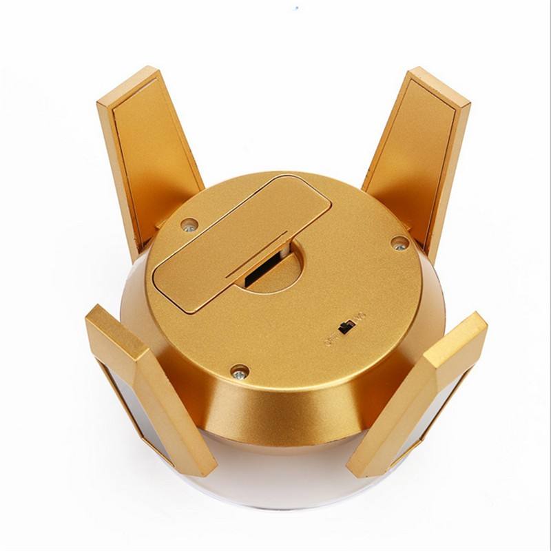 Eco friendly 360 degree rotating acrylic solar powered display stand for sunglass jewelry watch led turntable