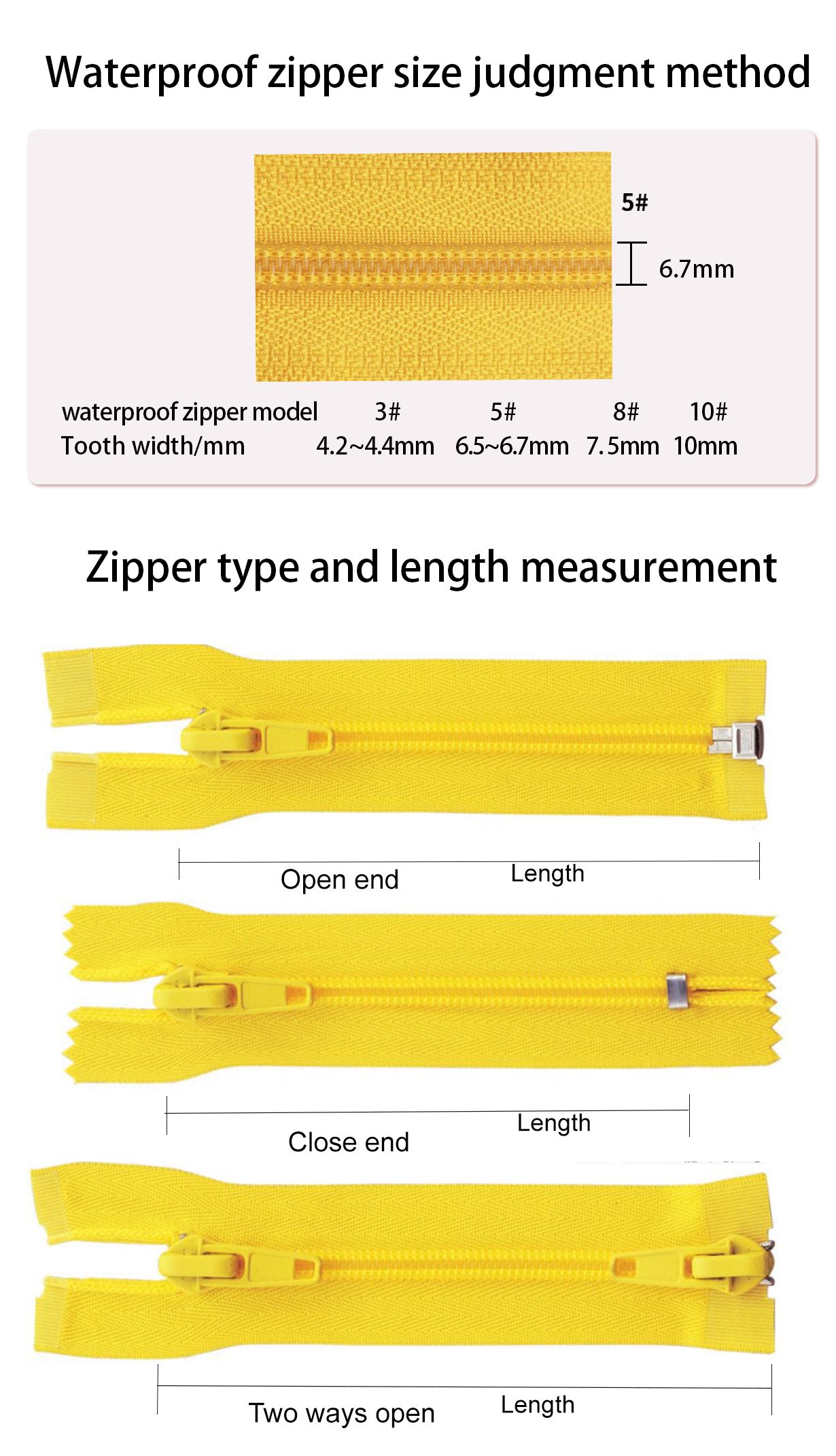 3#5#8#10# Printed logo open end waterproof zipper winter jacket zipper water resistant zipper waterproof zip