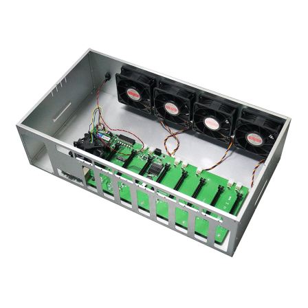 Machine Motherboard server Case 580 8gb gpu graphics cards chassis Case Box 8 GPU 240MH/s Case usb 192 bit