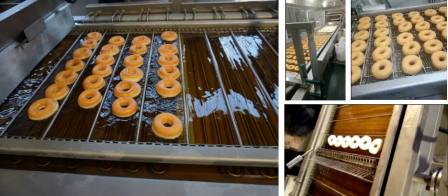 commercial automatic gas donut frying machine/ deep fryer