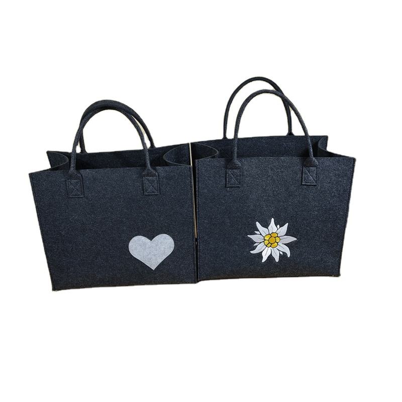 women felt tote bag 100% wool felt handbags custom logo