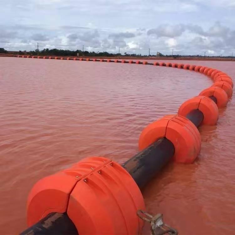 Customizable Diameter 300mm rotational molding foam filled plastic hose float assembled buoy floating dredging pipe float