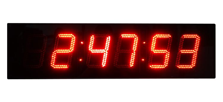 5 Inch 6 Digit LED Digital Single Sided Sports Large Outdoor Countdown Race Timing Clock
