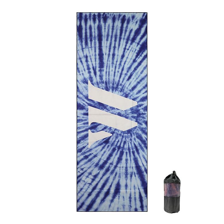 Custom logo custom design Non-Slip microfibre yoga towel mat Flanging process