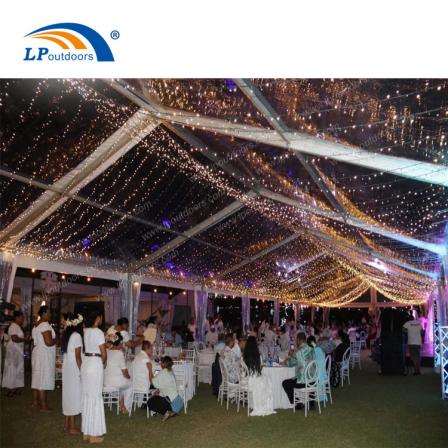 250 people Luxury clear tent crystal marquee for Christmas wedding event