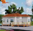 China factory Design and manufacture light steel structure villa prefab module house