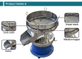 Xianchen 450mm type vibration filter sieve for  solid liquid separator vibrating screen