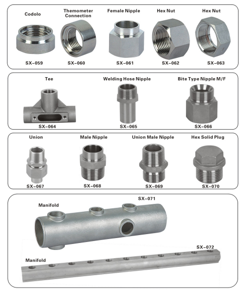 Factory direct sale male connector tube to tube fitting