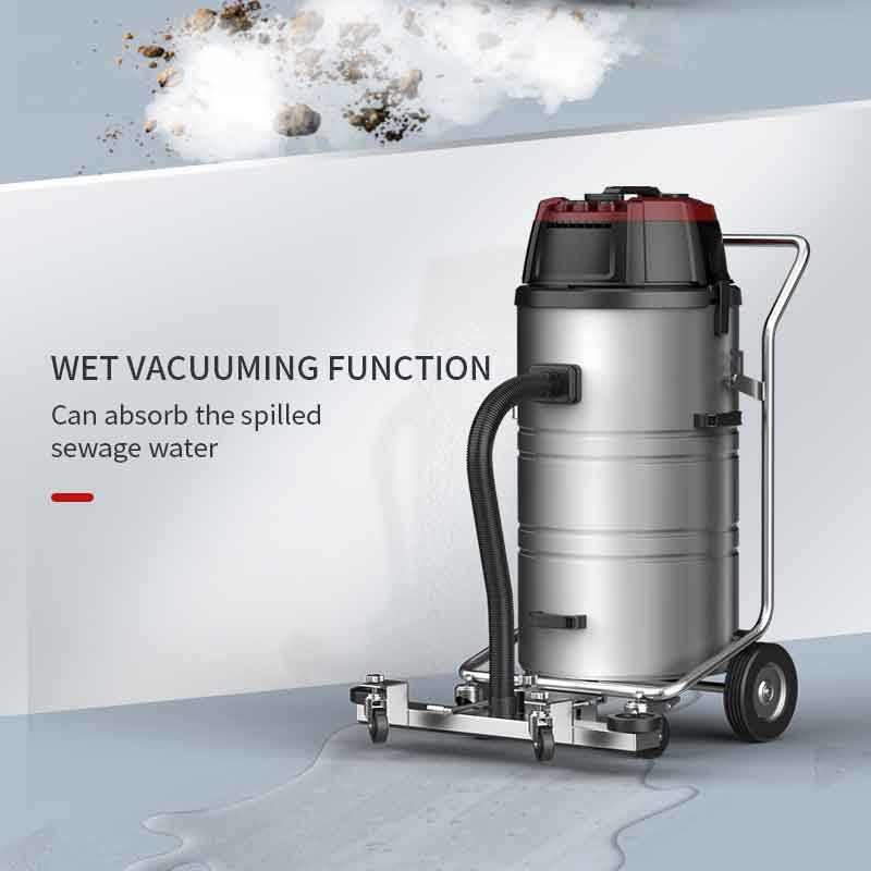 YZ-C3 Yangzi  2400W 80L CE Certification Stainless Steel Portable Wet And Dry Industrial Vacuum Cleaner
