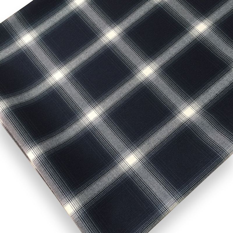 Custom design tartan plaid flannel polyester tshirt fabric