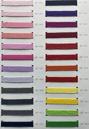 New design 15mm Solid color custom Organic Cotton Webbing twill herringbone tape for garments