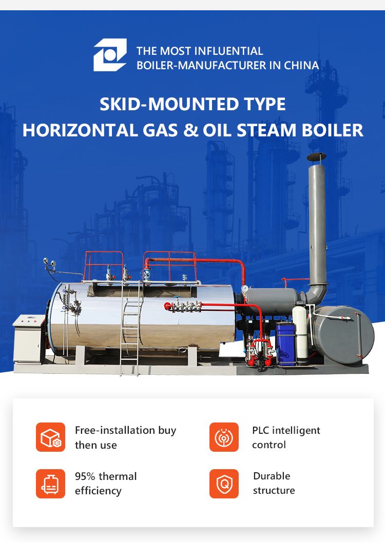 2020 Hot Selling Intelligent Digital Control Oil Steam Central Heating Water Gas Fired 7 Ton Boiler