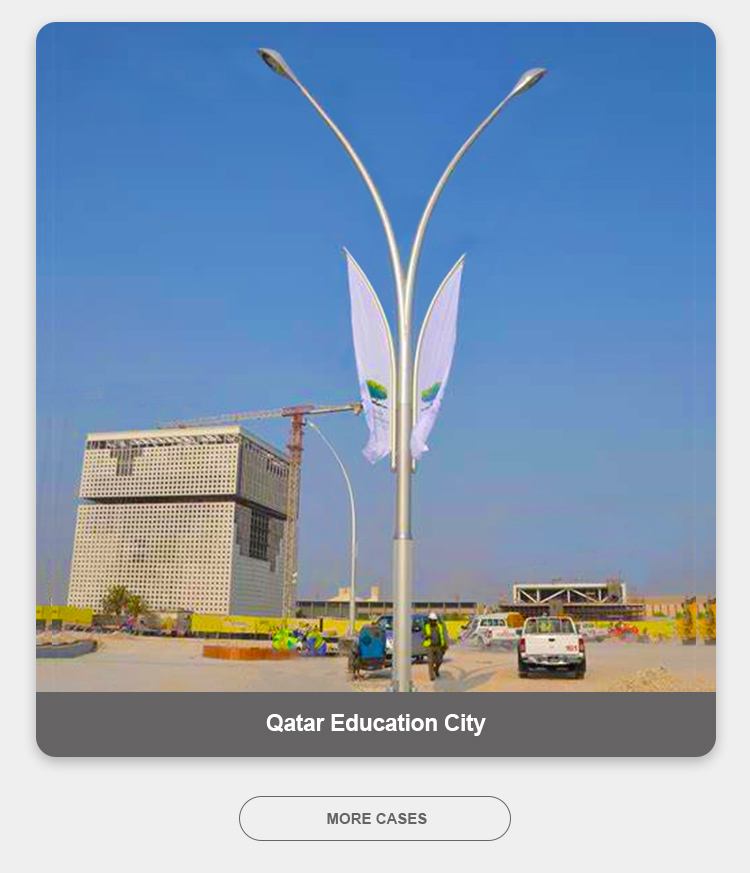Yaolong cast aluminum/galvanized/aluminum waterproof used street walkway cctv camera light poles united states/italy