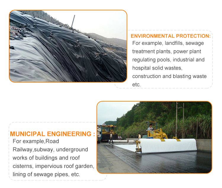 Factory Supply Liner Hdpe Geomembrane 0.5 Mm Geomembrane Popular Geomembran Hdpe 0.5