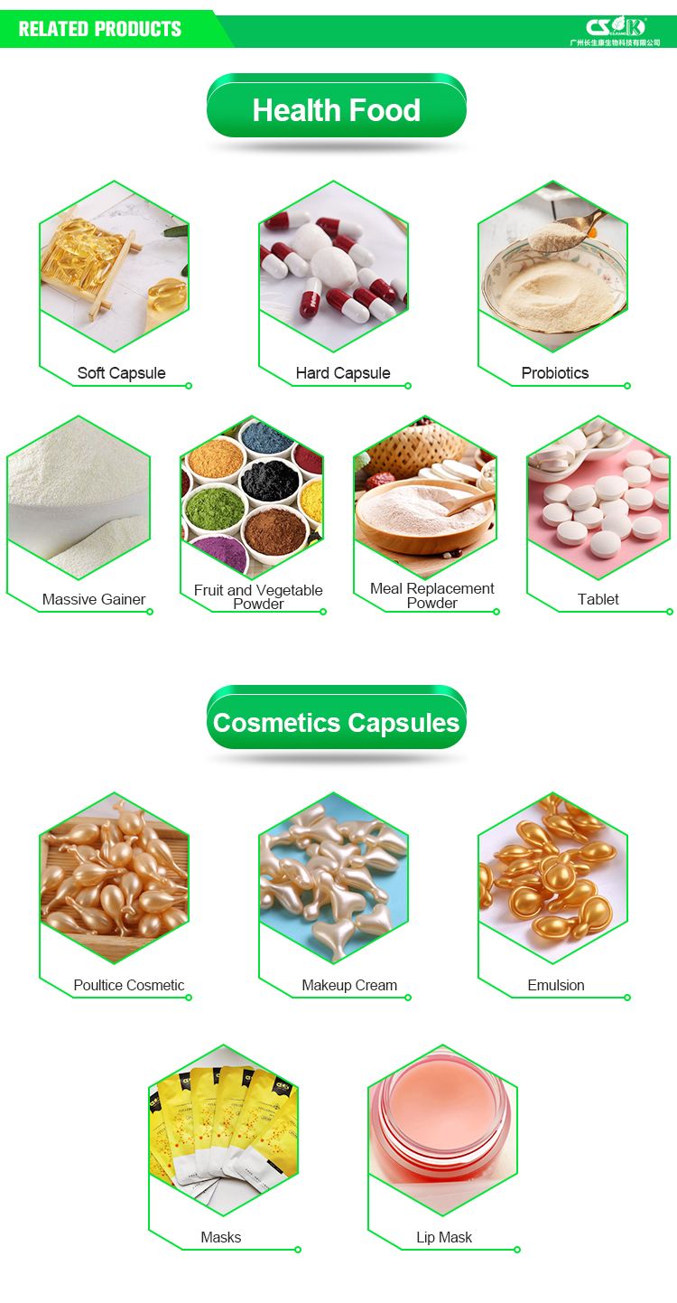 OEM 500mg Nicotinamide Gold Foil Capsule Skin Care Capsules Cosmetic Serum Soft Capsule