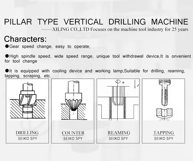 WDDM New High Quality Round Column Z5035 Vertical Drilling Machine