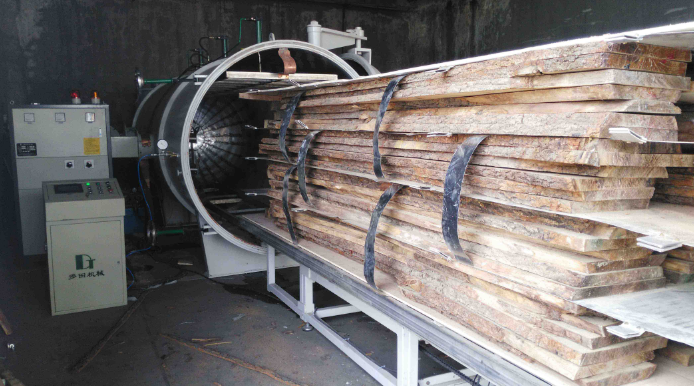 High frequency vacuum wood kiln