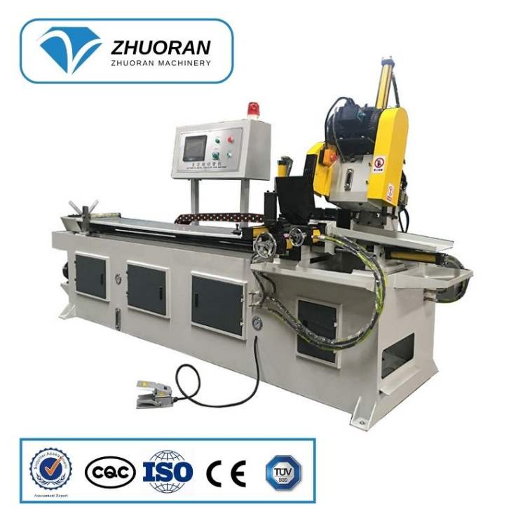 Zhuoran  MC350CNC Automatic cnc profile hydraulic cold saw copper stainless tube chatter pipe chatting machine