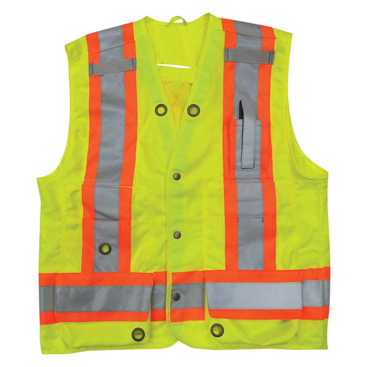 Factory Supply Yellow High Visibility X Back Breathable Hi Vis Construction Surveyor Reflective Safety Vest