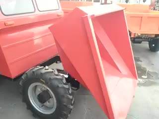 High efficiency engineering dump truck 1T iron canopy Hydraulic Brake Diesel Dump Truck equipment