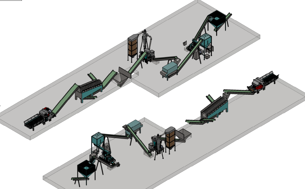 Wood Pellet Production Line/12 tons pellet per hour