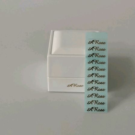 Custom gold metal body jewelry sticker label for jewel perfume packing box