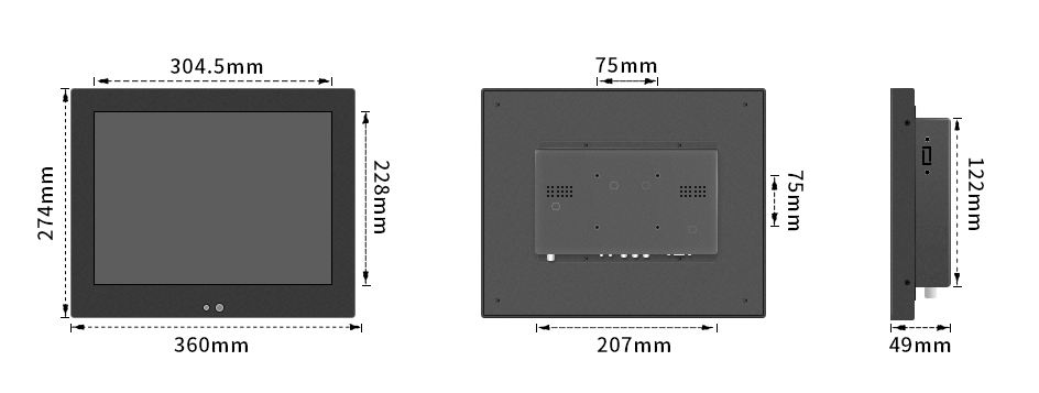 15 Inch Industrial Monitors for gaming desktop computer MONITOR VGA ports Display LCD Screen Tablet