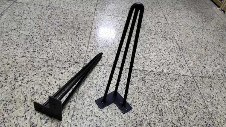 600mm Modern Black Metal Hairpin Table Legs for Coffee Table
