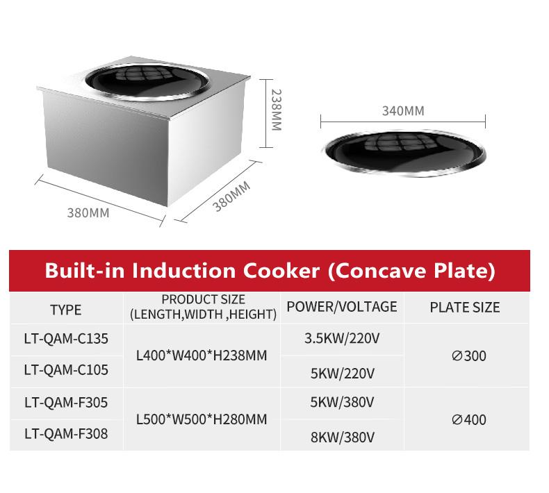 Double Heating Zone Built in Cooker Induction Commercial Cooker/CE 5000W Induction Cooktop with 2 burners