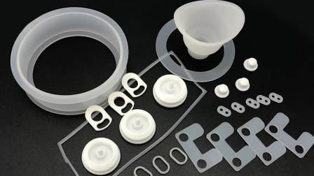 ROHS Food grade clear preforms 50 mm flat glass jars water bottle silicone rubber washer gaskets