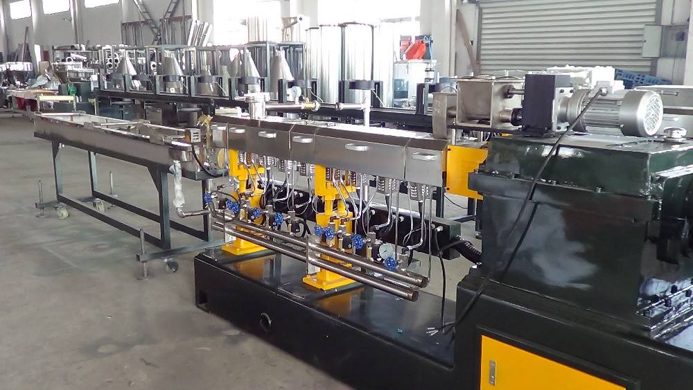 Twin screw extruders for color caco3 filler masterbatch machine