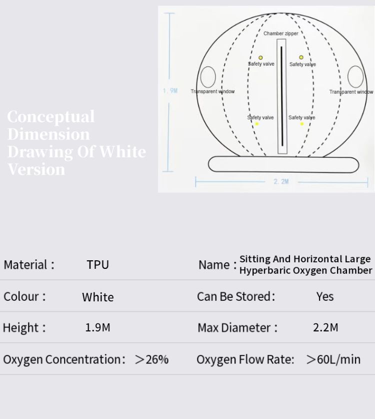 1.3ata oxygen therapy portable hyperbaric oxygen chamber for sale