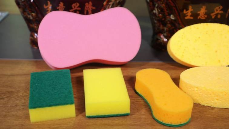 Wave Shape Dish Wash Non-abrasive Scrubber Cleaning Sponge Shower Sponge for Cleaning Body,kitchen Use Microfiber Customized