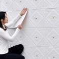 Decorative  3d foam Self Adhesive silk plaster liquid Wallpaper leather wall panel