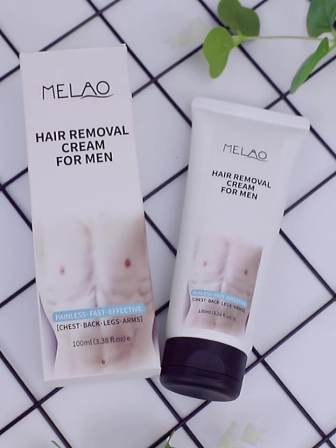 MELAO Private Label Natural Permanent Painless Depilatory Armpit Body Leg Hair Removal Cream Lotion For Men