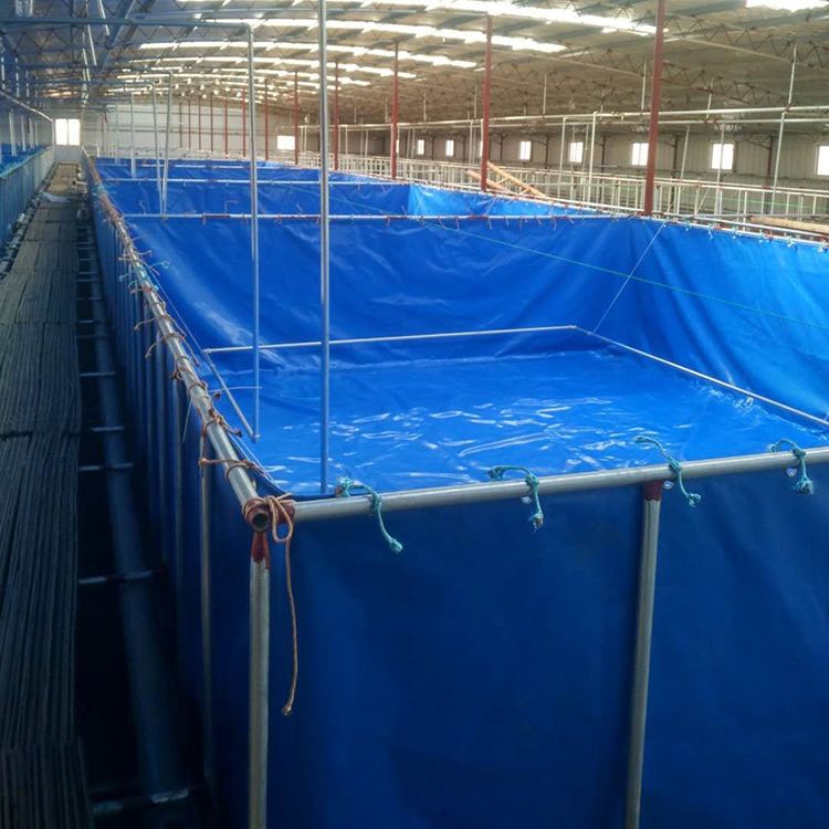 Hot sale plastic large commercial 2000L round aquariums accessories tarpauline fish tank for fish farming