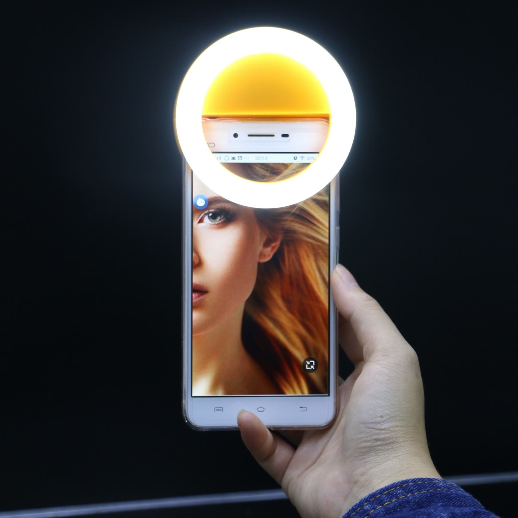 new design hot sell popular LED selfie camera accessories photographic lighting portable  phone clip ring light