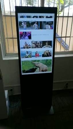 Manufacturer selling floor standing digital signage touch screen all in one machine advertising display stand
